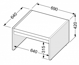 Postolje za sušilicu/perilicu s izvlačnom policom