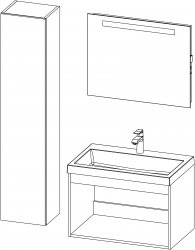 Basic / composizione II / 80 + 35 cm