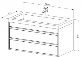 Base mobile CONNECT 100 con lavabo