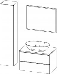 Grande TOP / composizione II / 80 + 35 cm