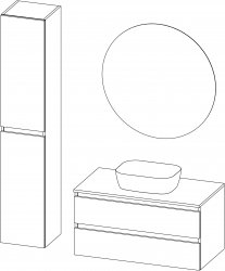 Stella TOP / composizione III / 100 + 35 cm