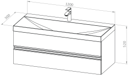 Omarica LYRA 120 z umivalnikom*