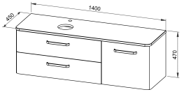 Base mobile CHARM TOP 140 S/D