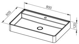 Lavabo ARDEA 80, sospeso